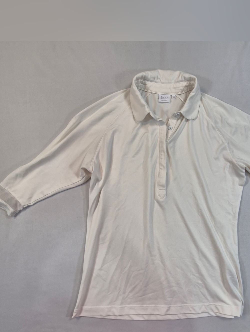 Ping Golf Shirt Women's Medium White Lightweight Cooling Polo Shirt